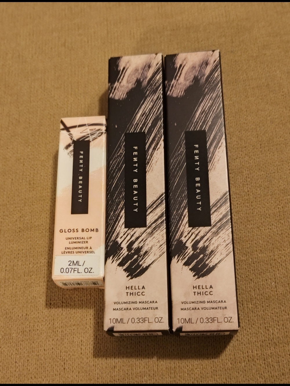 NWT! 2 Fenty Beauty Hella Thicc Volumizing Mascara & Gloss Bomb Lip Illuminator